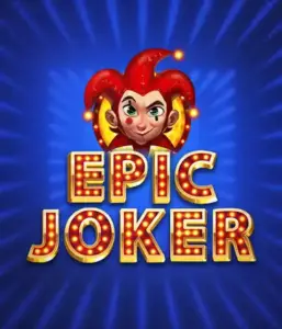 Step into the vibrant world of the Epic Joker game by Relax Gaming, featuring a mischievous joker with a flaming hairstyle against a dazzling blue background. This graphic captures the light-hearted spirit of classic slots, great for players who enjoy a nostalgic touch, offering a delightful gaming experience.