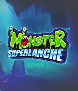 Explore the mysterious depths with Monster Superlanche slot by Pragmatic Play, showcasing a bright and whimsical monster logo set against a foggy cave background. This image portrays the fun and excitement of a monster-themed game, great for those who enjoy quirky themes, offering a captivating play experience. 