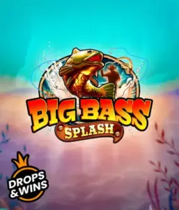 Get hooked on the thrilling world of Big Bass Splash slot by Pragmatic Play, highlighting a dynamic fish leaping out of water. This image captures the essence of fishing with vivid graphics and lively typography. Ideal for those who love fishing-themed games, promising a thrilling gaming experience. 