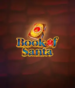 Celebrate the holiday spirit with Book of Santa slot by Endorphina, showcasing an intricately designed golden book adorned with Santa's iconic seal. This image conveys the magic and mystery of Christmas, set against a softly glowing red background. Perfect for players looking to get into the holiday spirit, promising a charming gaming experience. 